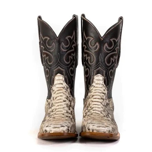 Men's Cowtown Natural Python Back Cut Square Toe Boots – Boot Country