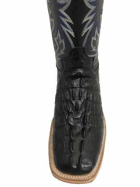 Men's Cowtown Black Alligator Print Square Toe Boot