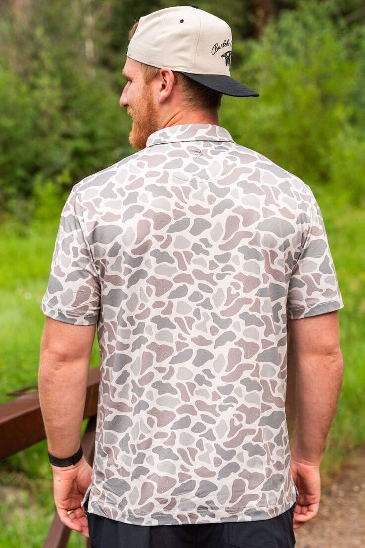 Men's Burlebo Performance Polo in Classic Deer Camo