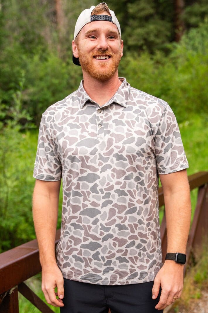 Men's Burlebo Performance Polo in Classic Deer Camo