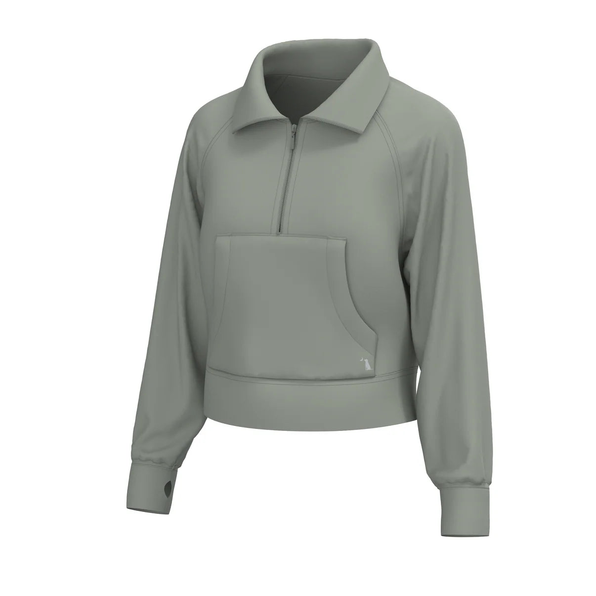 Local Girl Freelance Quarter Zip in Sage