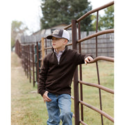 Cinch | Youth Quarter Zip Pullover in Brown