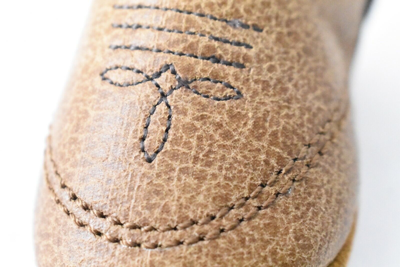 Old West Infant Tan Vintage Crackle Boot