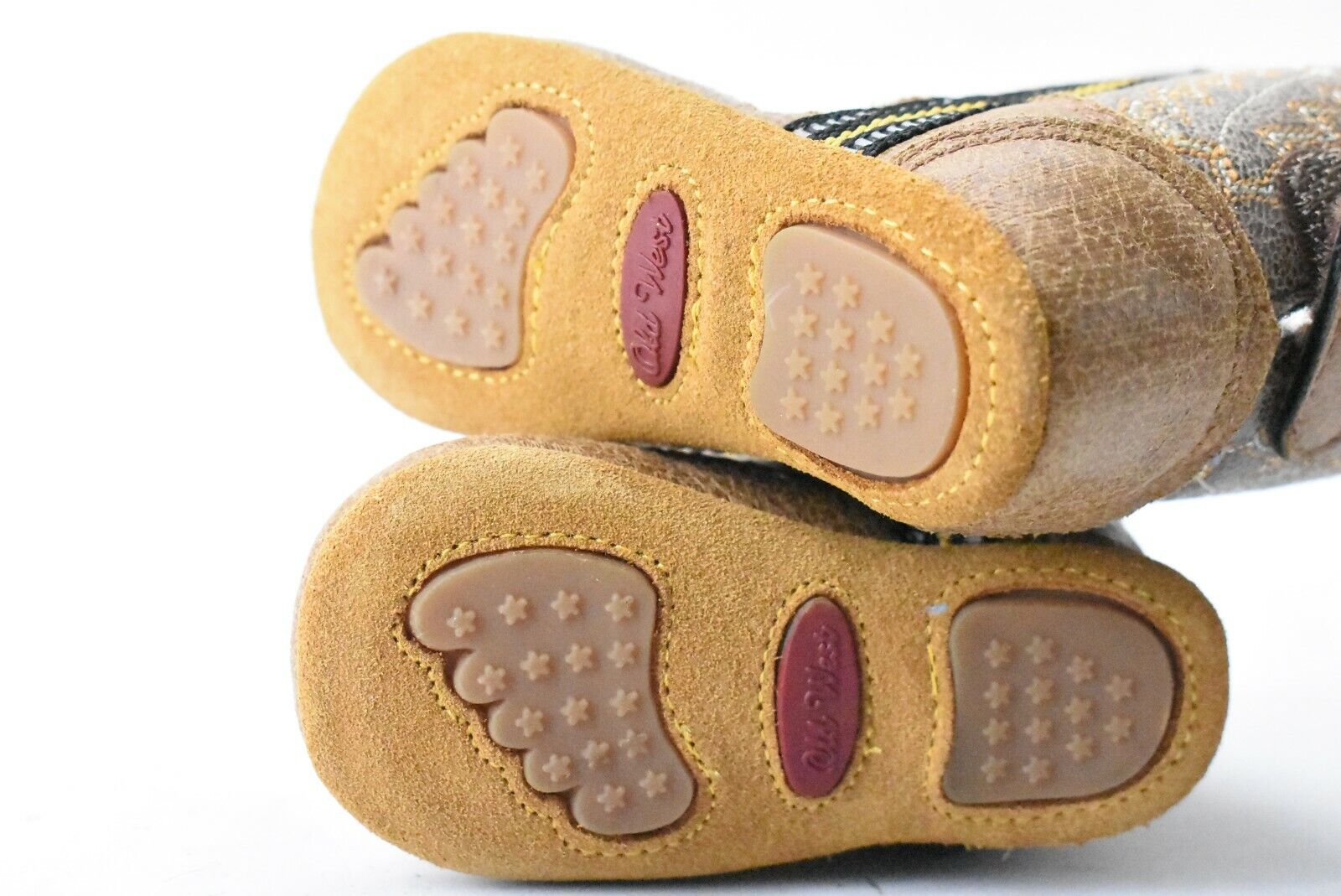 Old West Infant Tan Vintage Crackle Boot