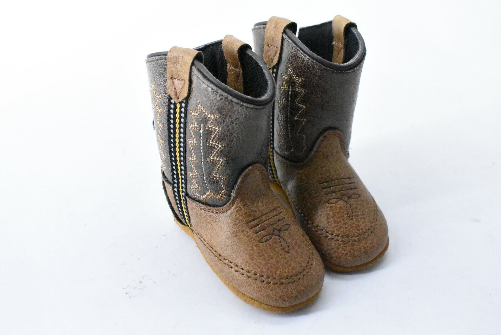 Old West Infant Tan Vintage Crackle Boot