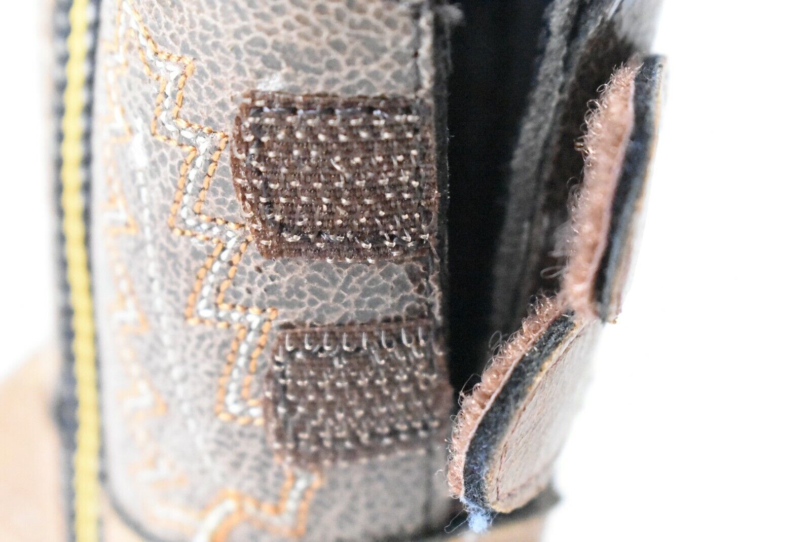 Old West Infant Tan Vintage Crackle Boot