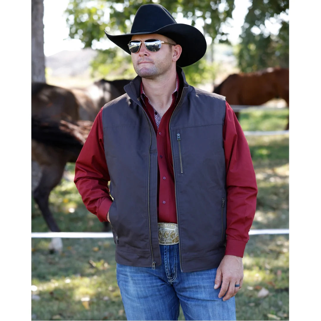 Cinch | Men's Concealed Carry Canvas Vest in Brown