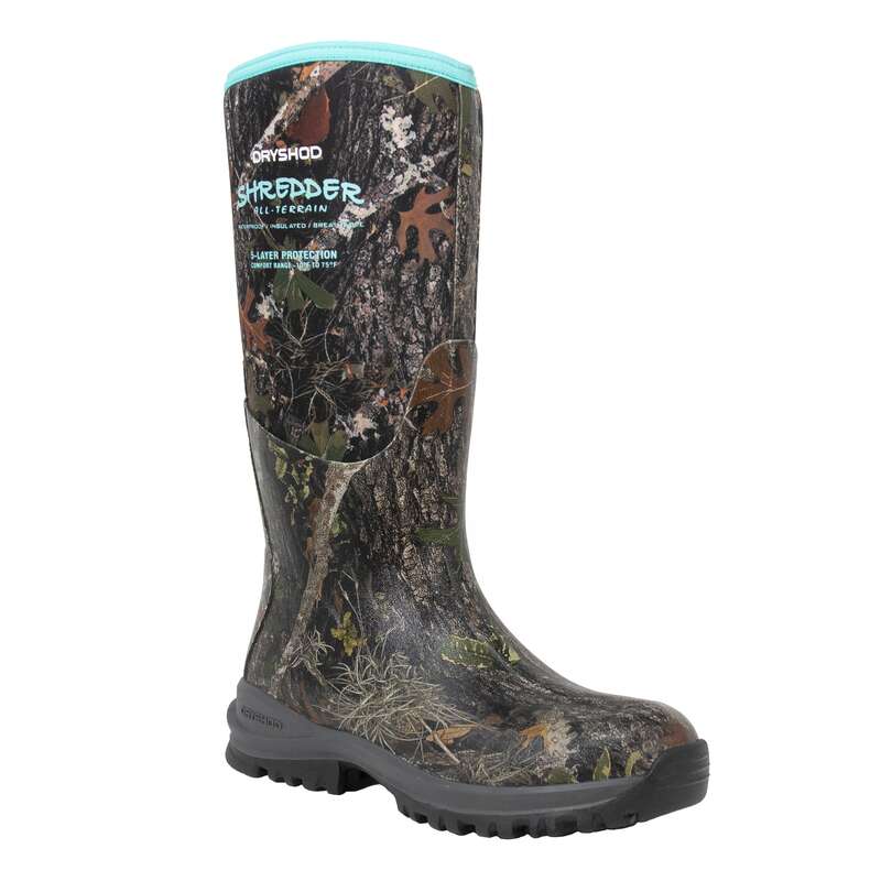 Women's Dryshod Shredder MXT Camo & Teal Boot