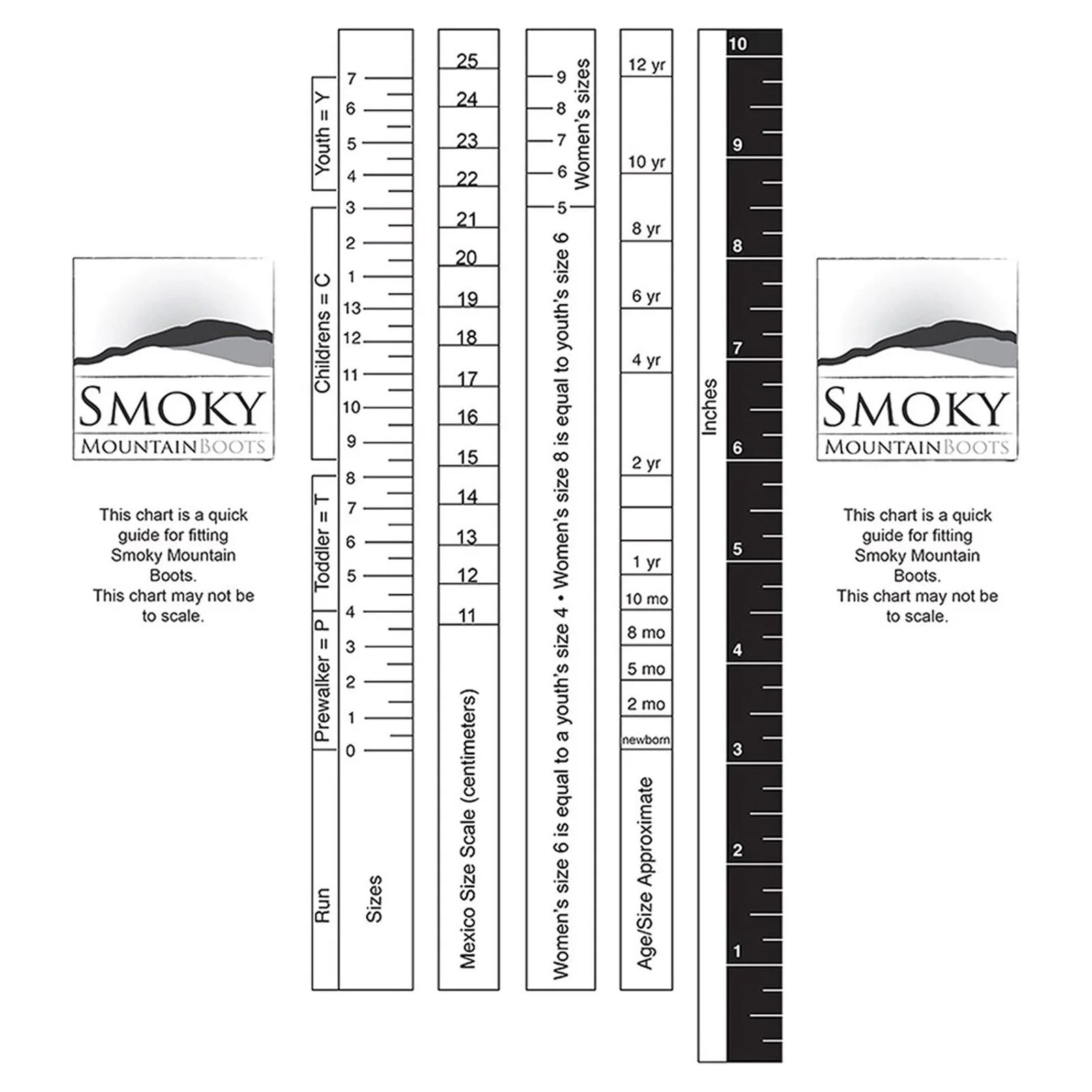 Botas con punta cuadrada Autry para niños pequeños de Smoky Mountain - Marrón desgastado/Blanco antiguo