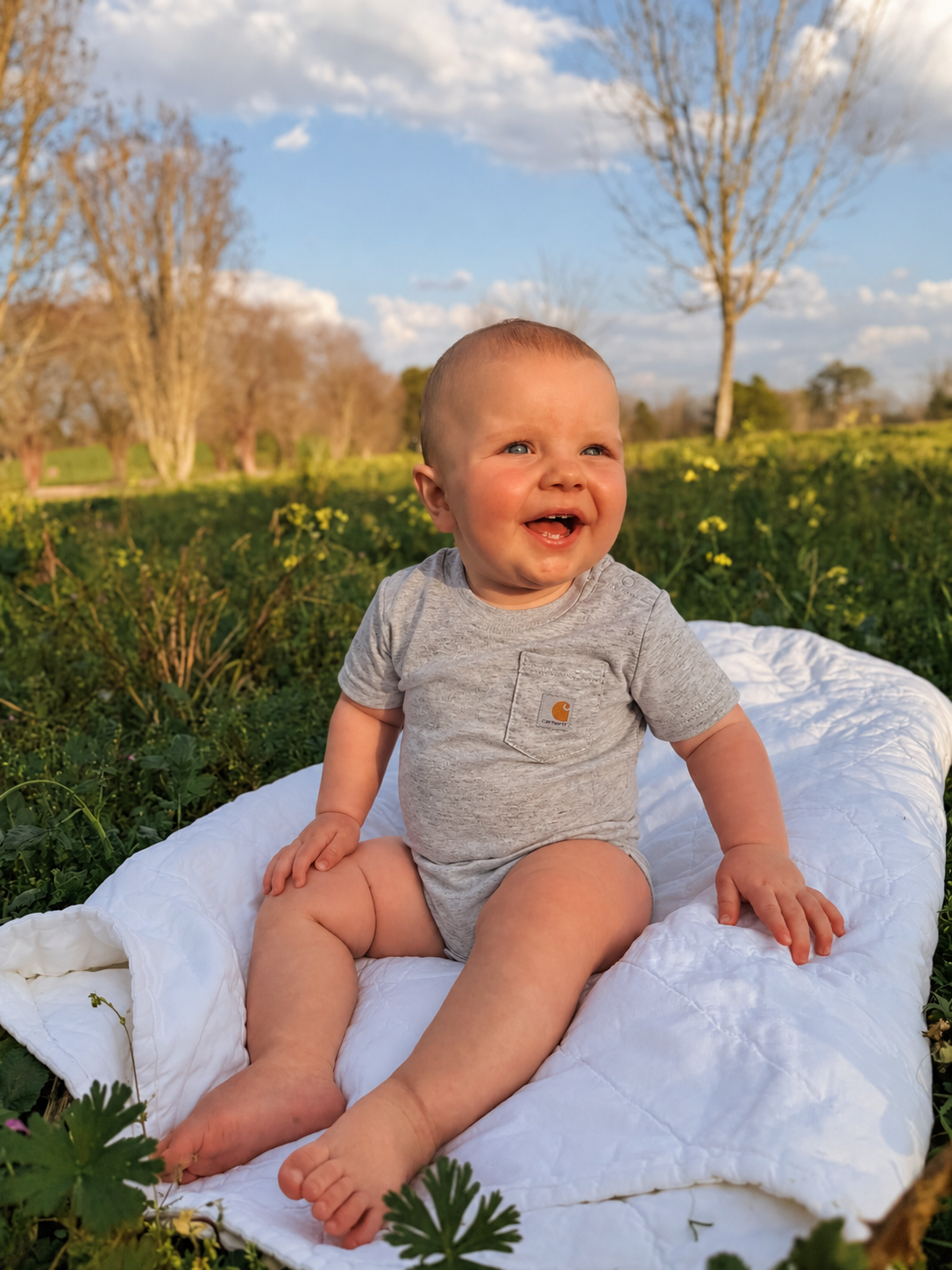 Carhartt Infant Bodysuit in Grey