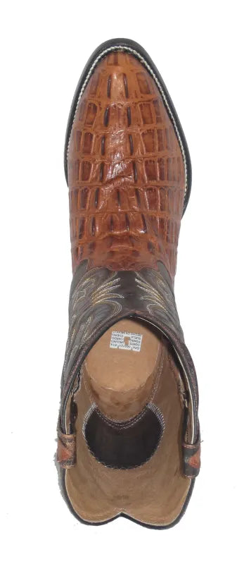 Botas con estampado de cocodrilo en coñac de Cowtown