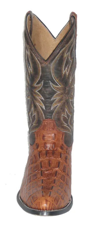 Botas con estampado de cocodrilo en coñac de Cowtown