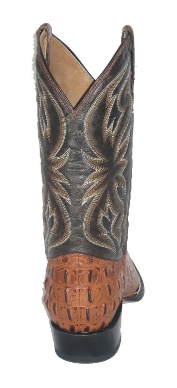 Botas con estampado de cocodrilo en coñac de Cowtown