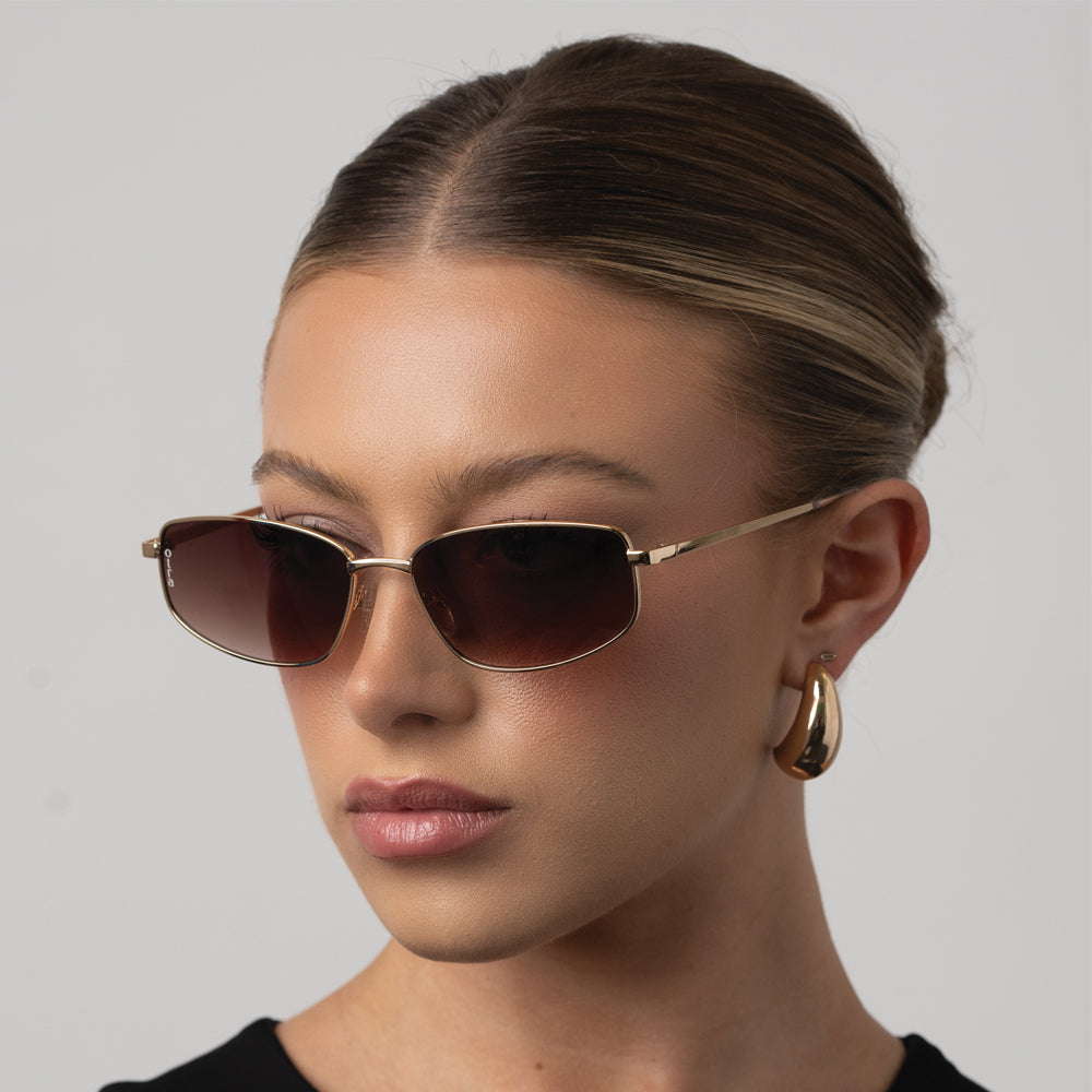Willow Gold Brown Pink Fade Sunglasses