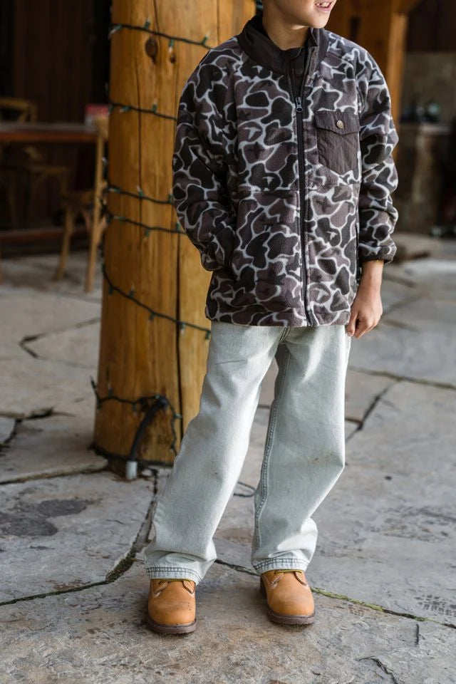 Burlebo Youth Micro Fleece Jacket - Mallard Mayhem Camo