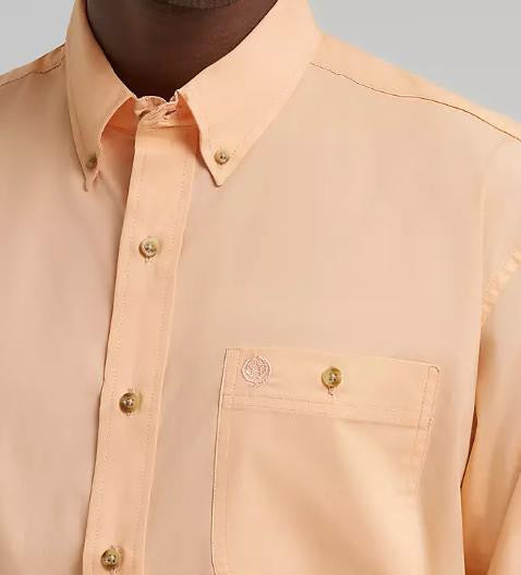 Wrangler GeorgeStrait™ Men's L/S Solid Peach Button Shirt