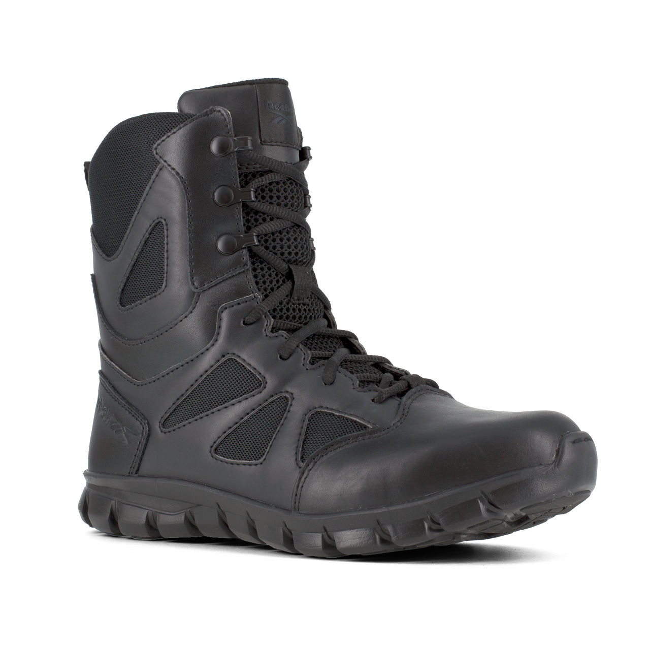 Men's Reebok 8" Tactical Boot with Side Zipper Black Boots