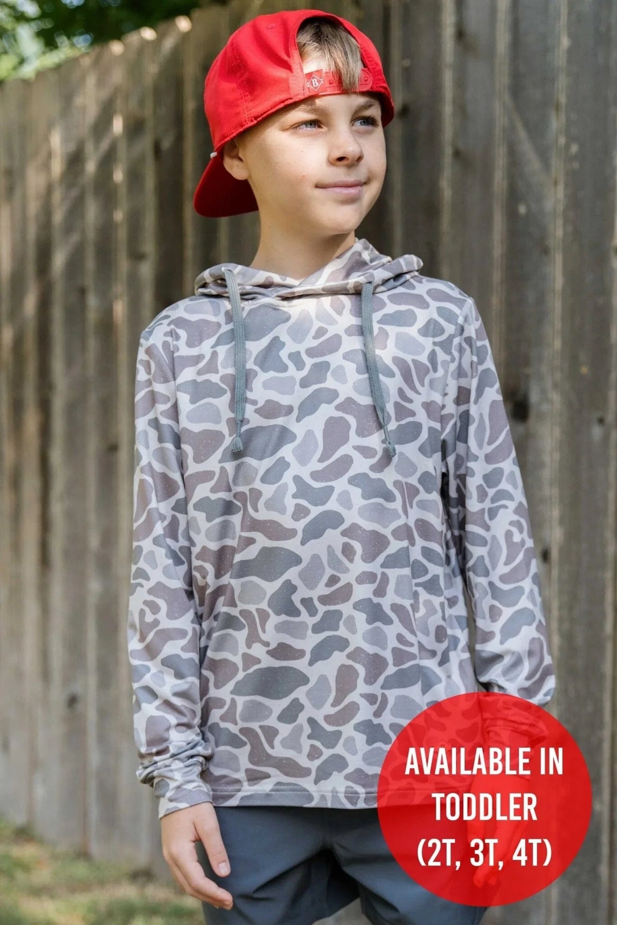 Youth Burlebo Performance Hoodie - Classic Deer Camo