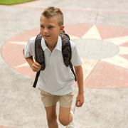 Local Boy Youth Palms Polo in Gray/White