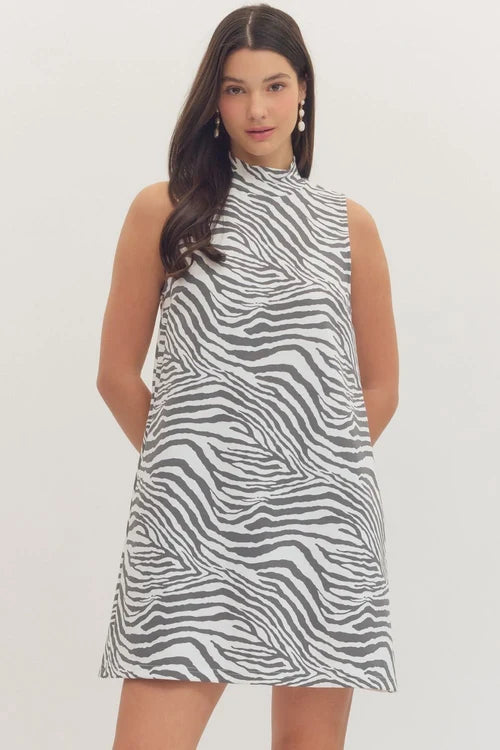 Running Wild Zebra Dress