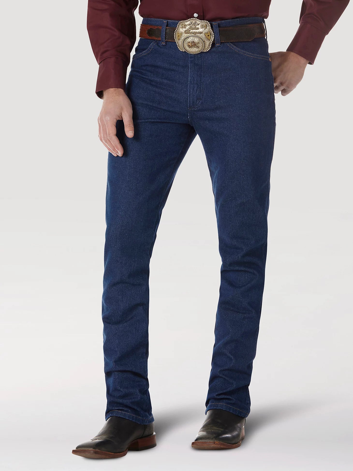 Wrangler Cowboy Cut Slim Fit para hombre - Indigo prelavado