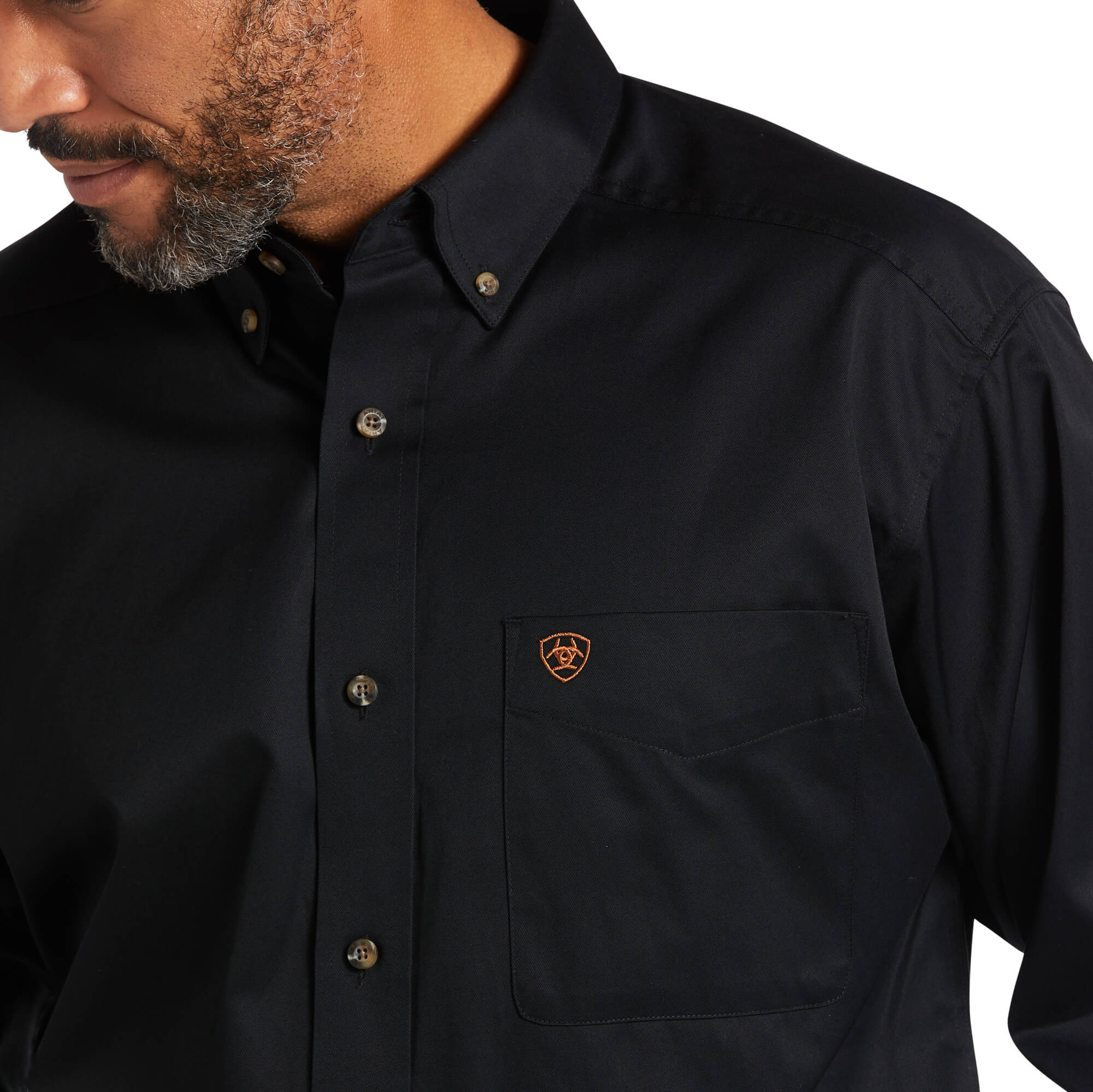 Ariat Solid Twill Classic Fit Shirt in Black