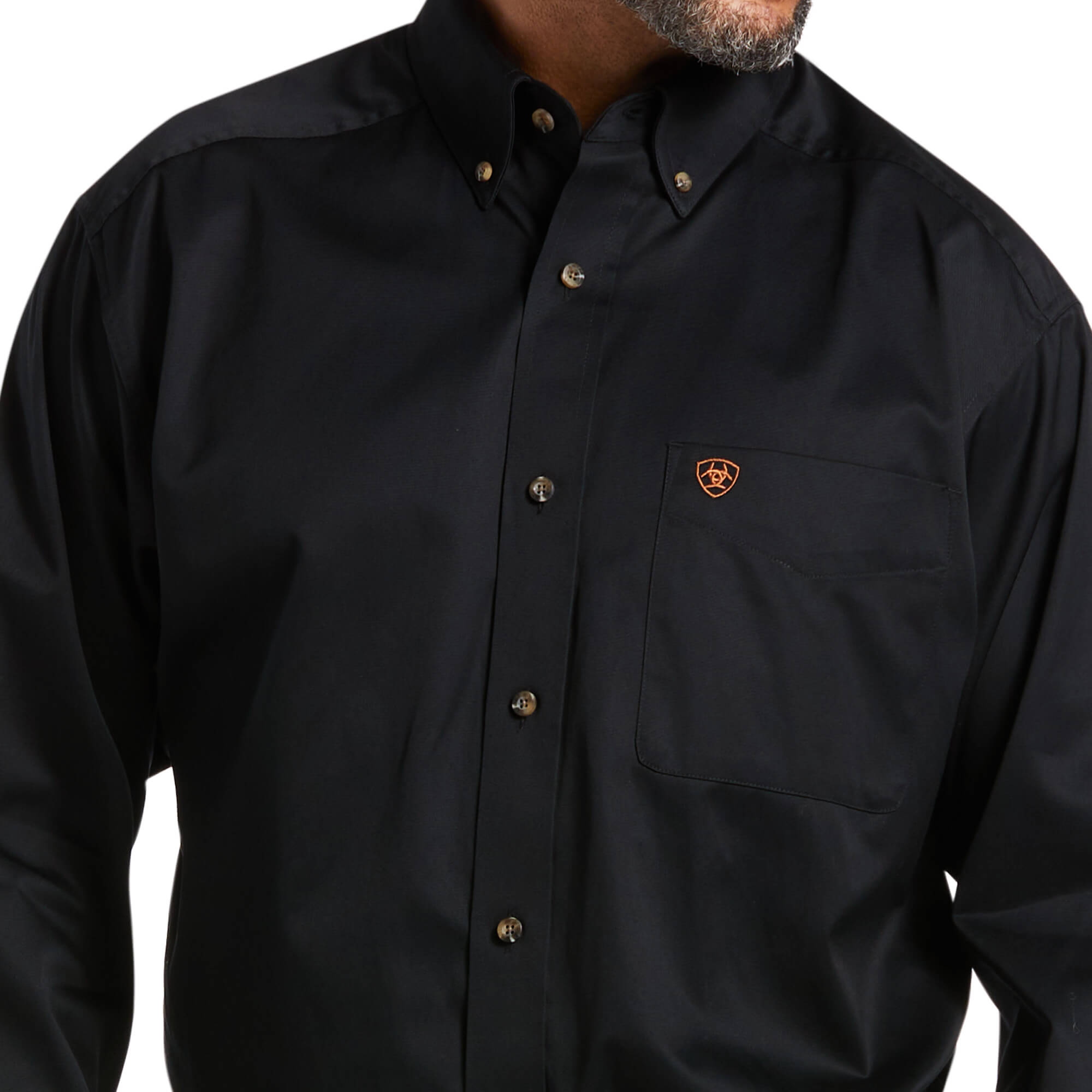 Ariat Solid Twill Classic Fit Shirt in Black