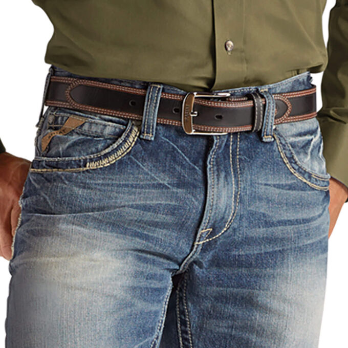Jean de pierna recta apilable Ariat M5 Slim Gambler para hombre 