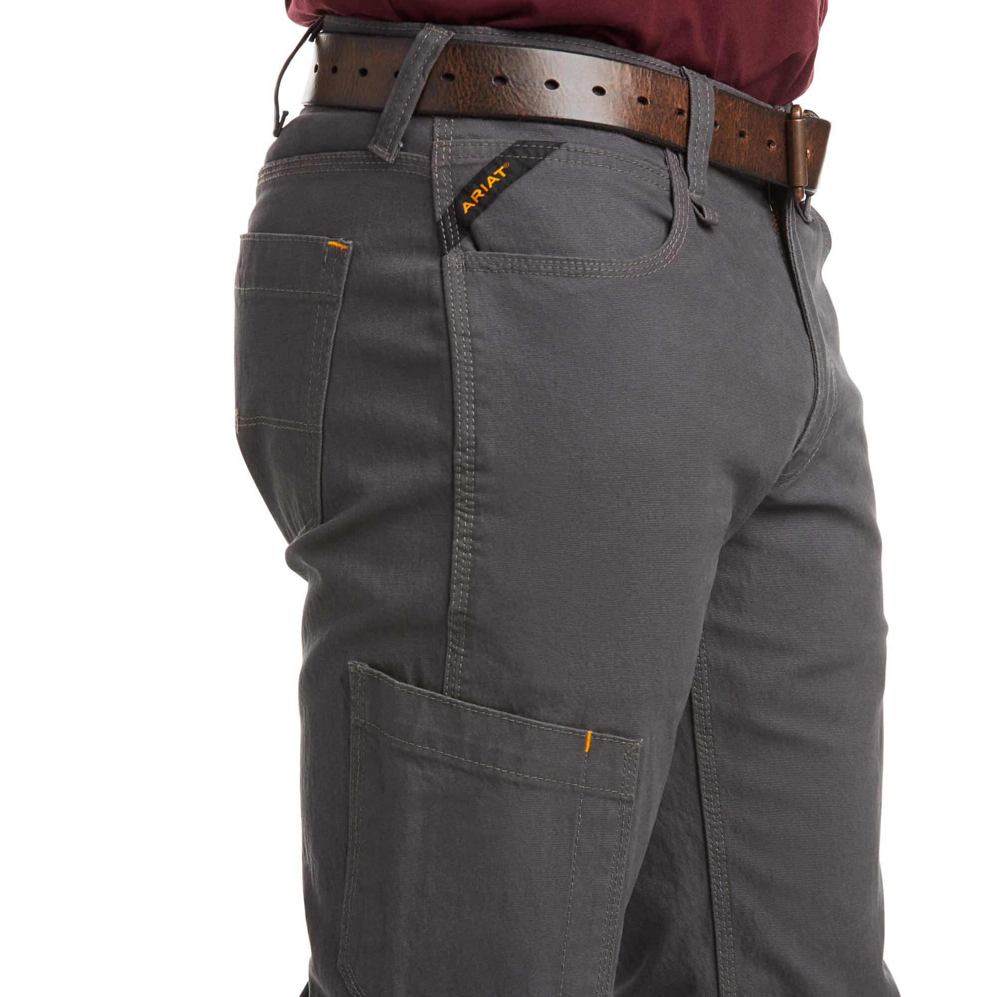 ARIAT REBAR M4 RELAXED DURASTRETCH MADE TOUGH STACKABLE STRAIGHT LEG PANT IN REBAR GREY
