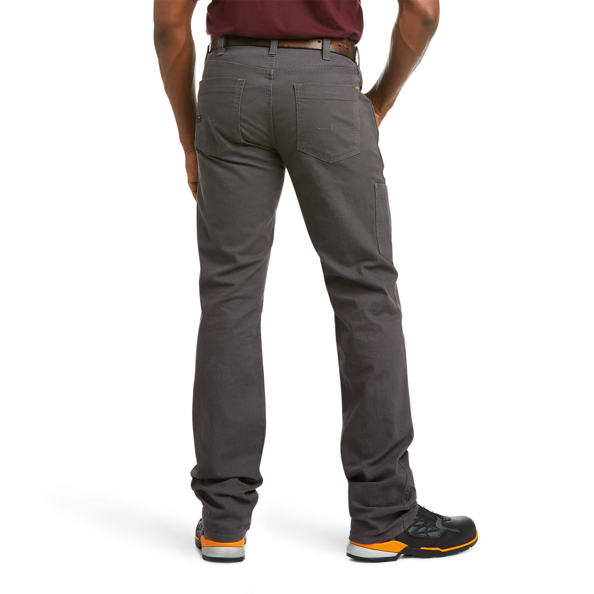 ARIAT REBAR M4 RELAXED DURASTRETCH MADE TOUGH STACKABLE STRAIGHT LEG PANT IN REBAR GREY