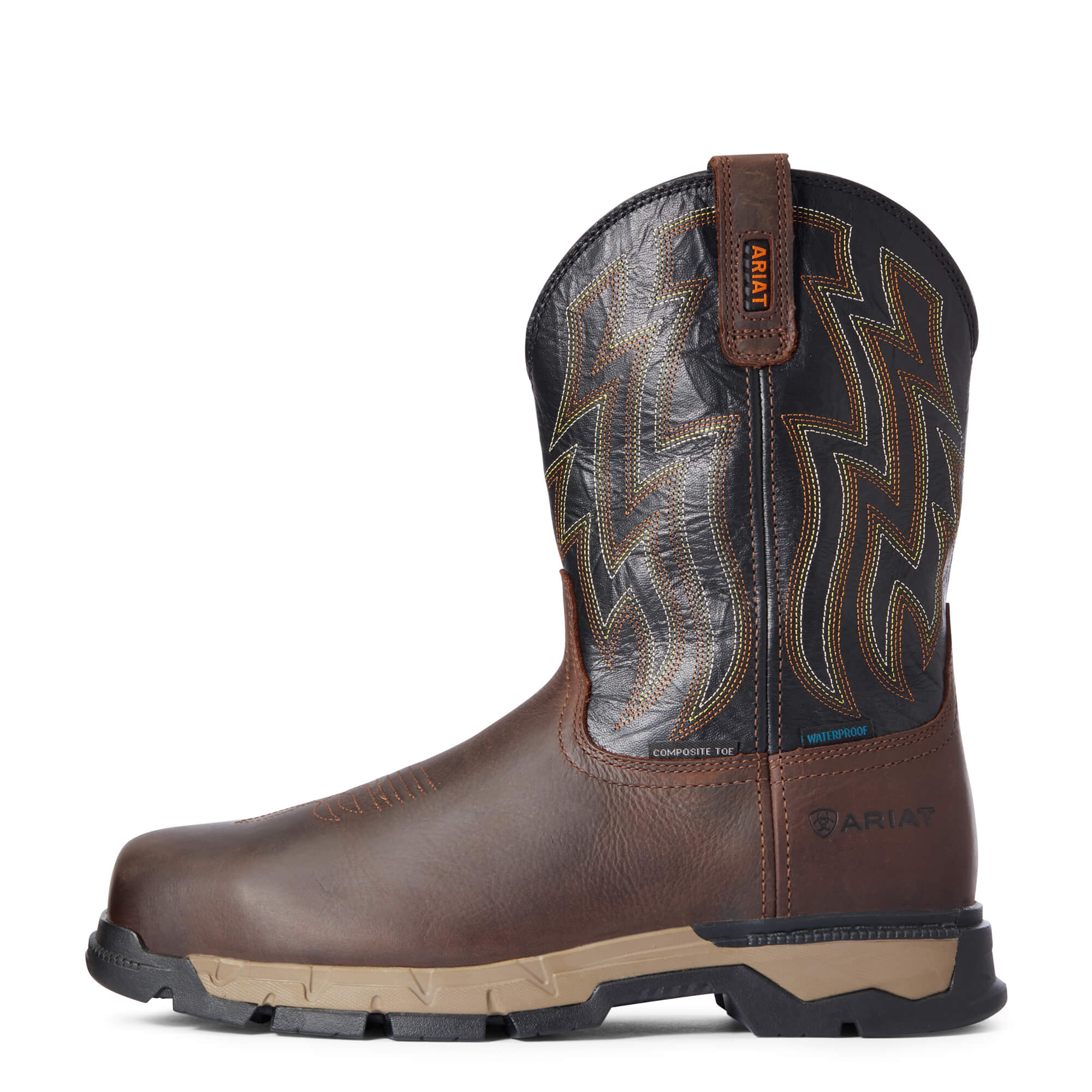 MEN'S ARIAT REBAR FLEX WATERPROOF COMPOSITE TOE WORK BOOT