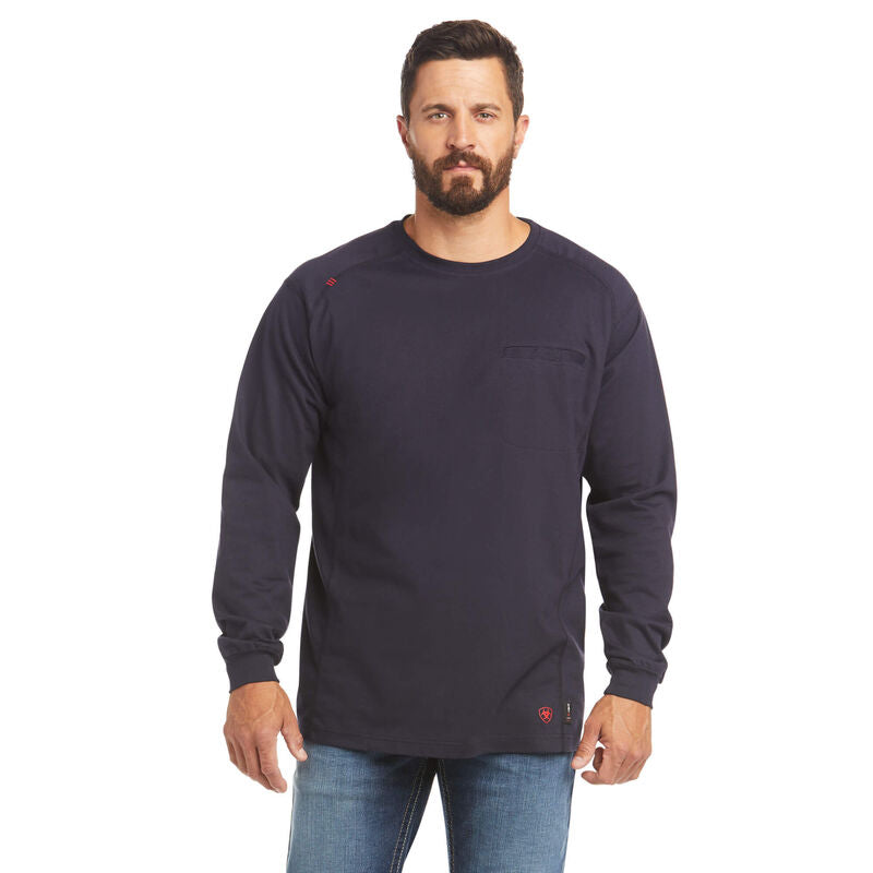 MANGA LARGA GRÁFICA ARIAT FR AIR LIFE ON THE LINE EN MARINO