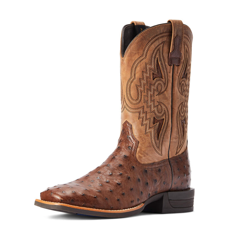Botas vaqueras de avestruz Ariat Dagger Full Quill para hombre 