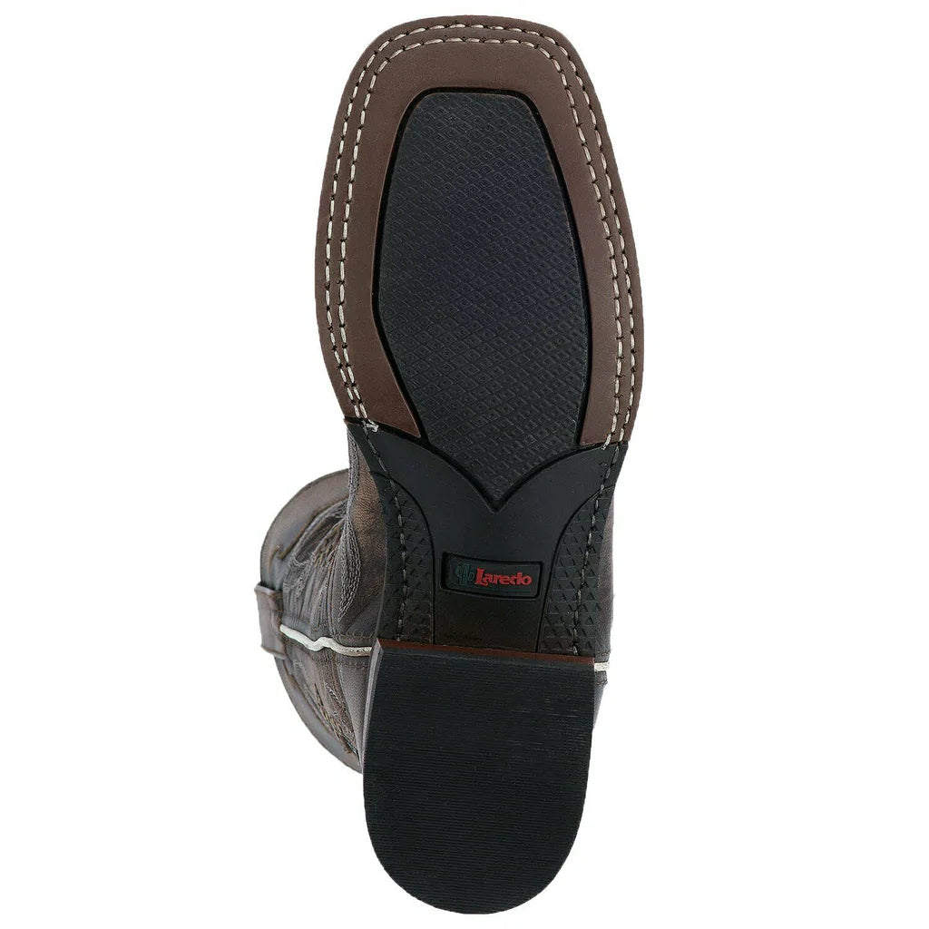 Laredo Women s Sanded Black with Underlay Studs Square Toe