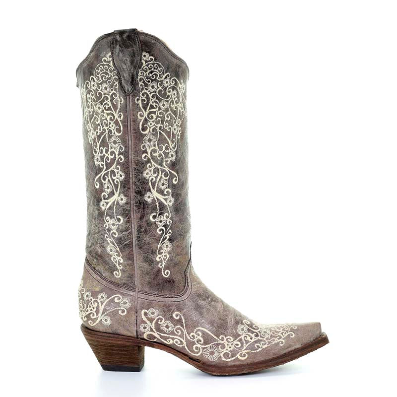 CORRAL BROWN CRATER BONE EMBROIDERY BOOT