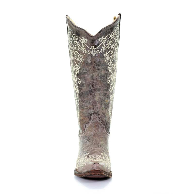 CORRAL BROWN CRATER BONE EMBROIDERY BOOT