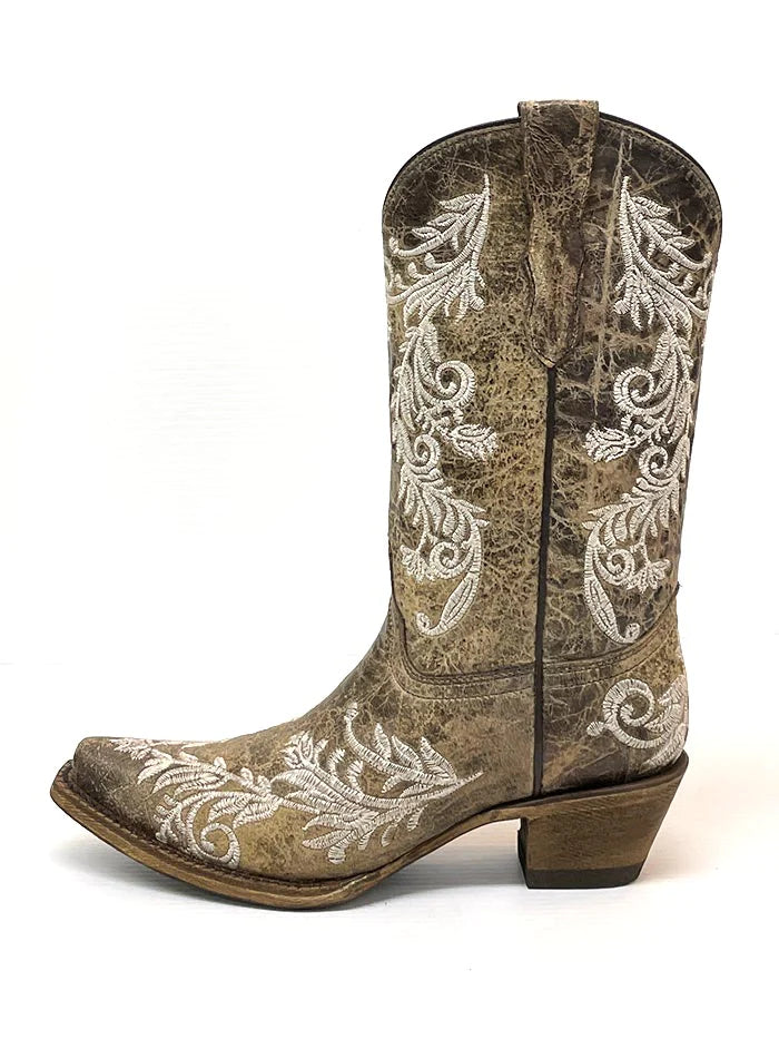 Botas vaqueras con puntera recortada y bordado Corral Glow para nina Boot Country