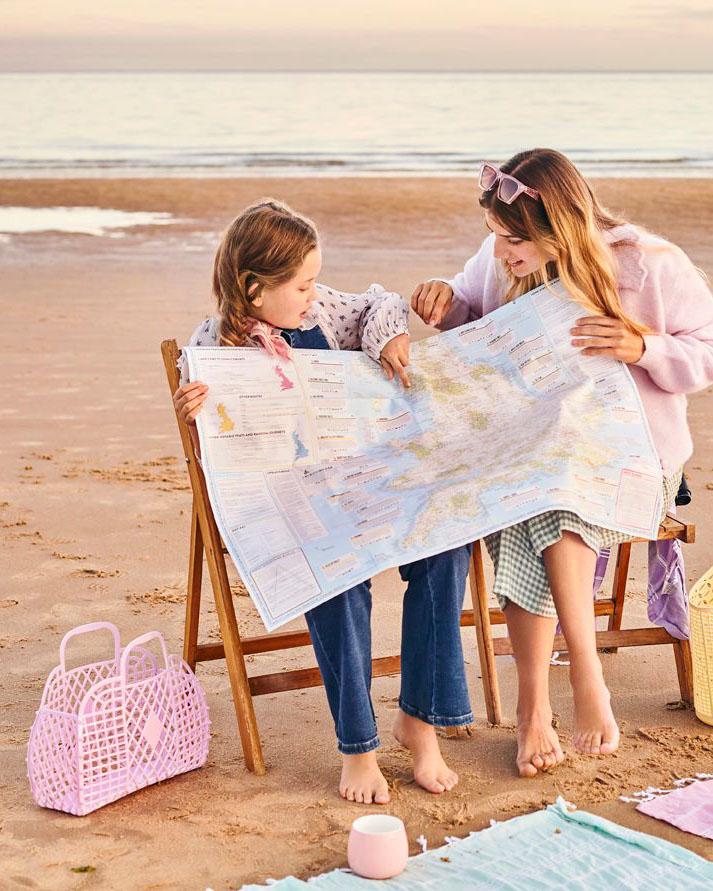 Cesta grande retro en lila