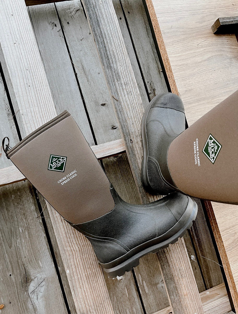 Muck Chore Classic Tall Xpress Cool Bark - Botas de trabajo para hombre