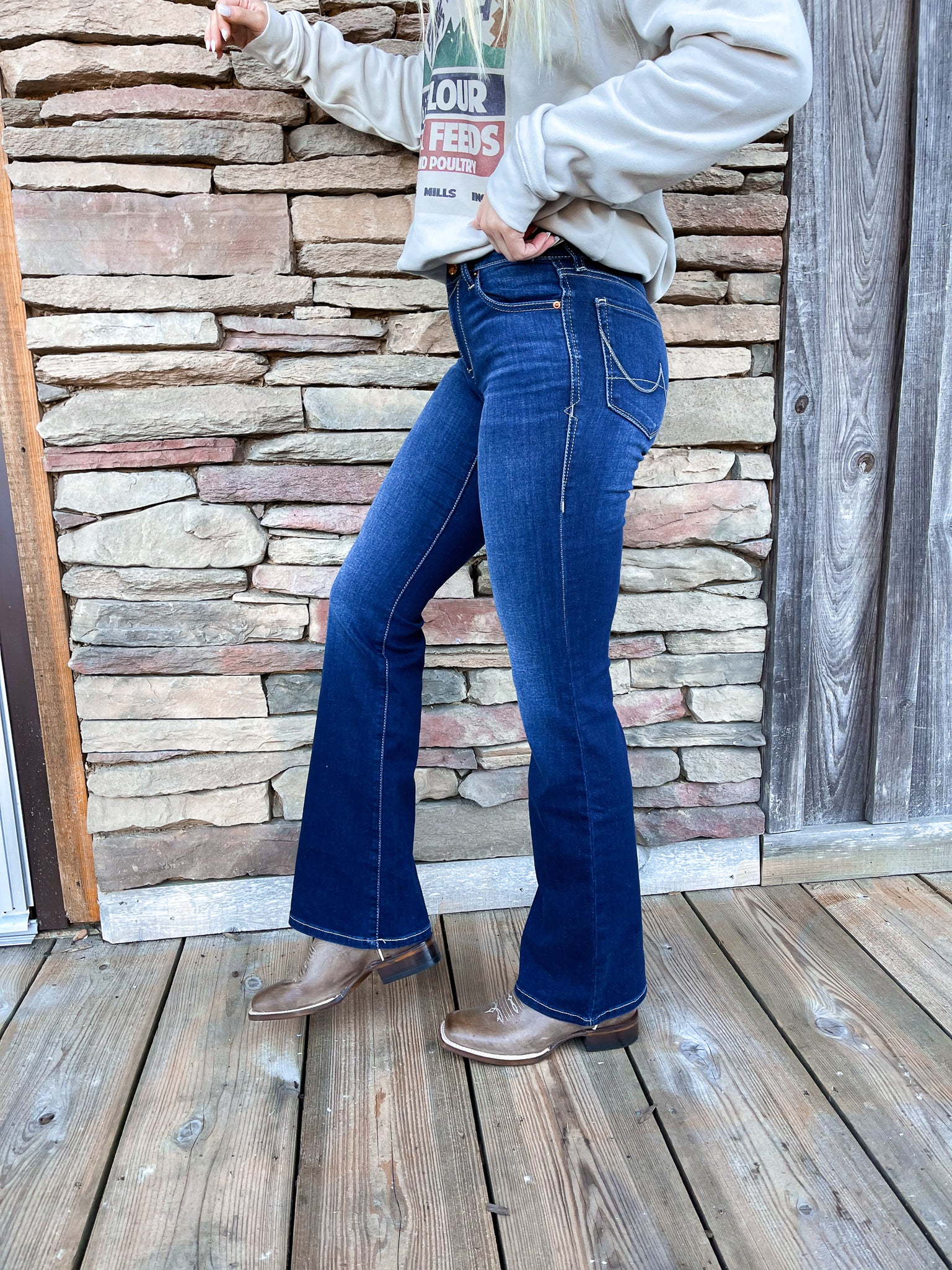 THE ARIAT KATIE ULTRA STRETCH PERFECT RISE FLARE JEANS