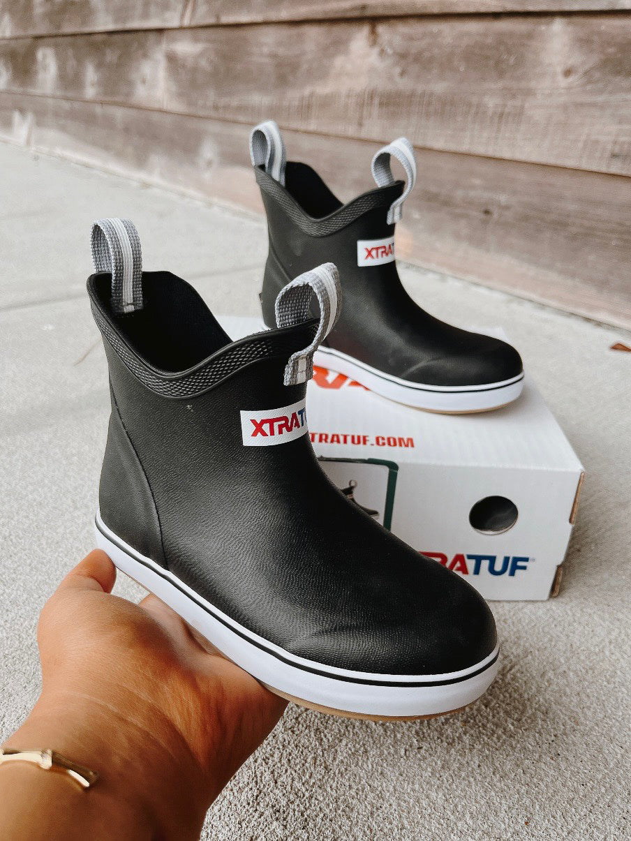 KID'S XTRATUF ANKLE DECK BOOT IN BLACK