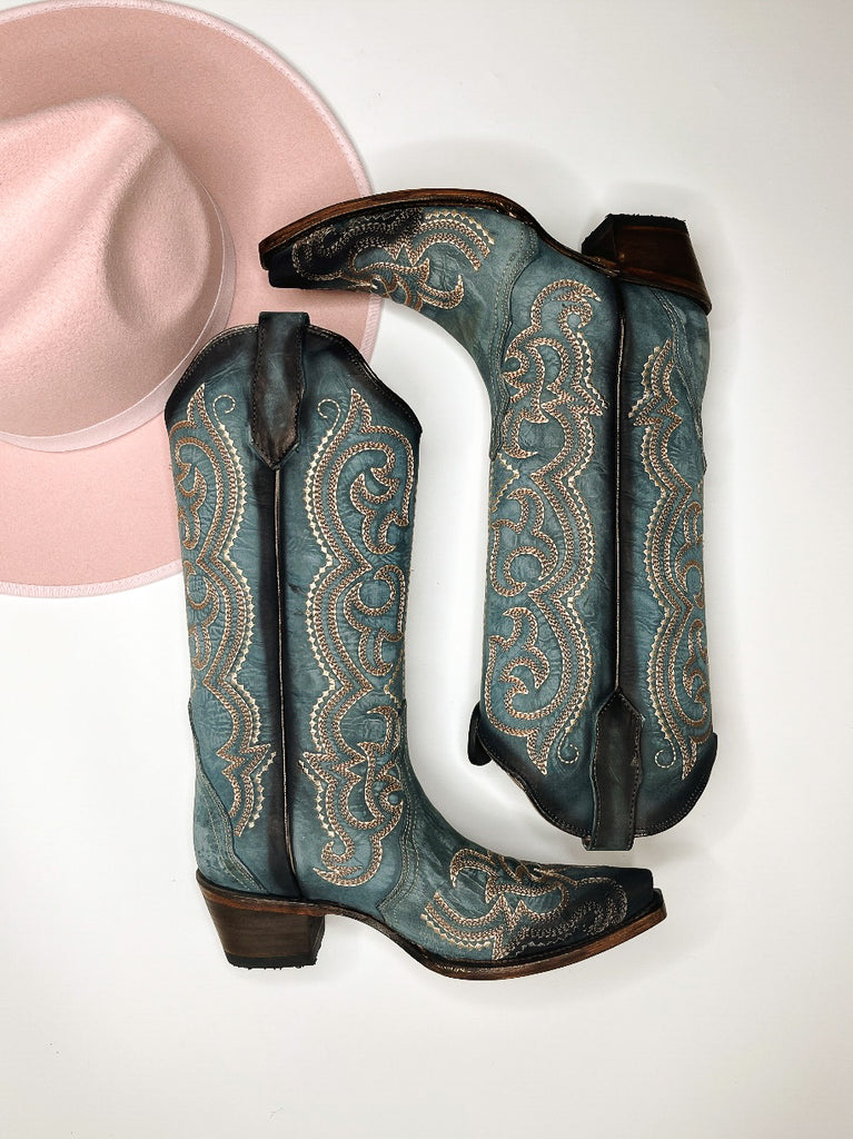 JIUHANG RHY ME Women's Western Knee High Boots - Pointed Toe, Embroidered, Vintage Cowgirl Boot With Block Heel - View #6