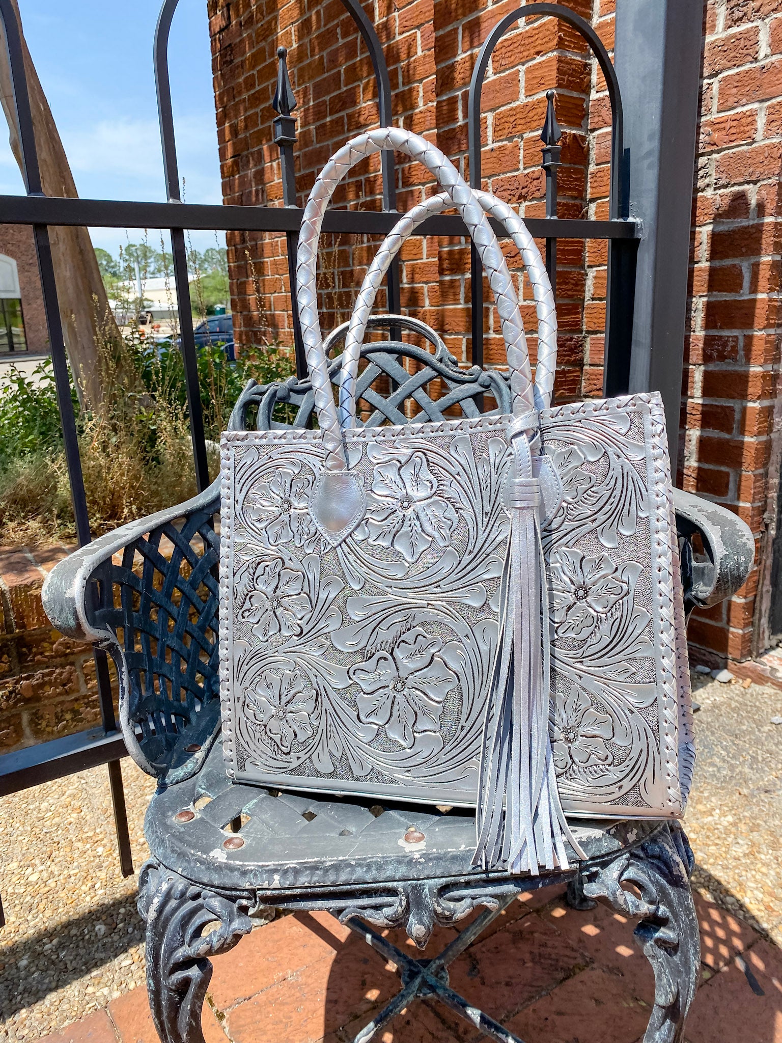 SILVER MARCOS BAG