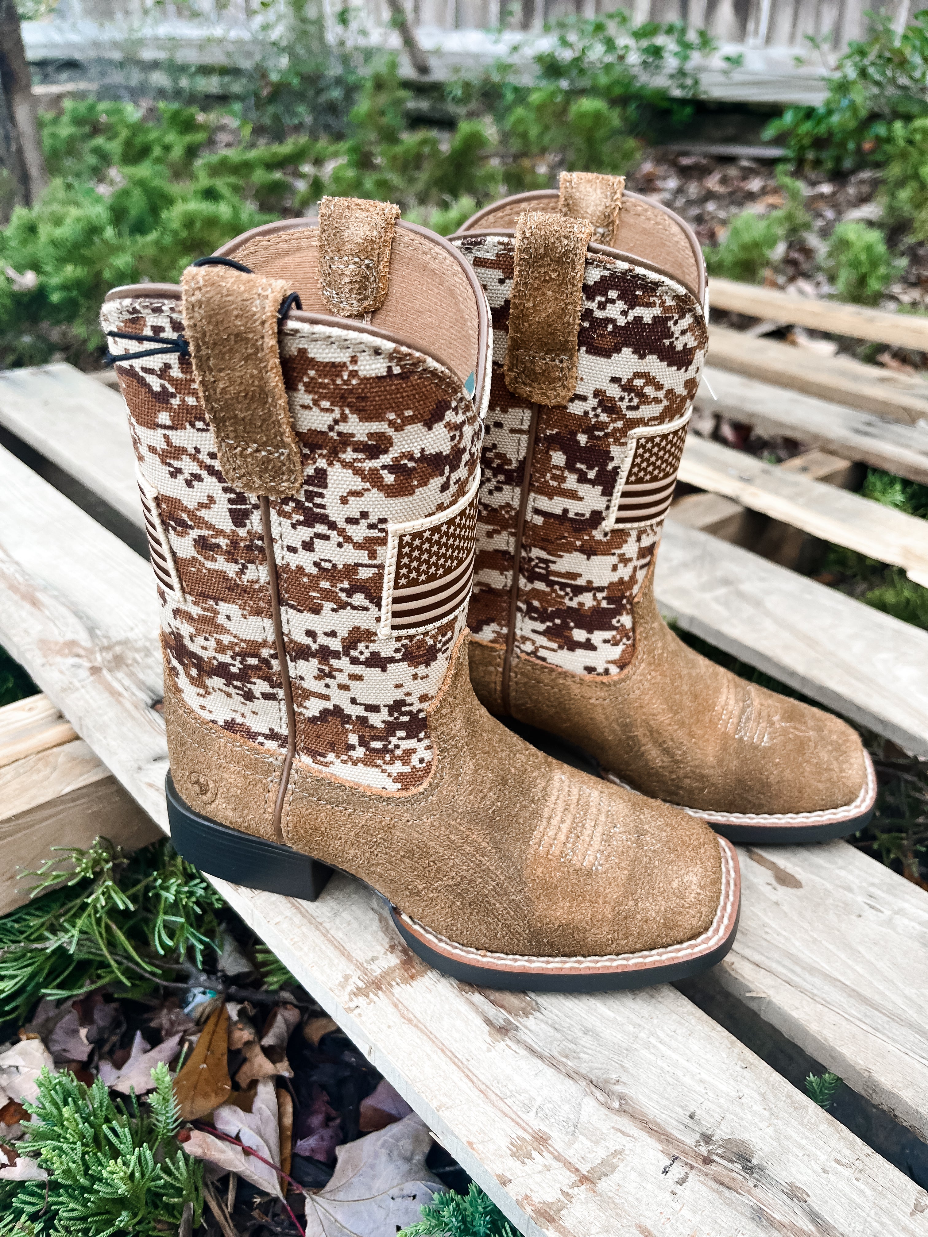 Ariat Youth Patriot Leather Western Boots