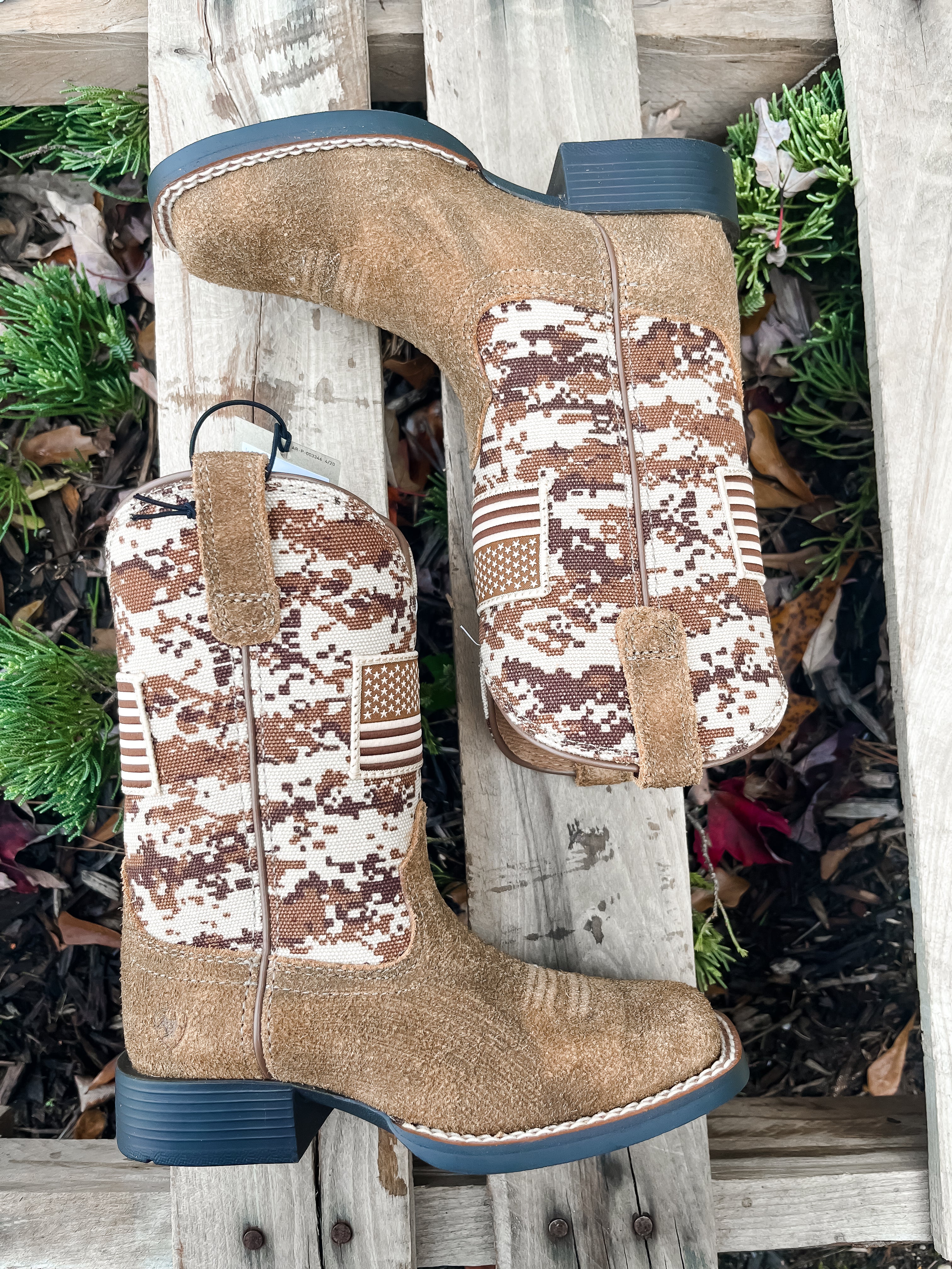 Ariat Youth Patriot Leather Western Boots