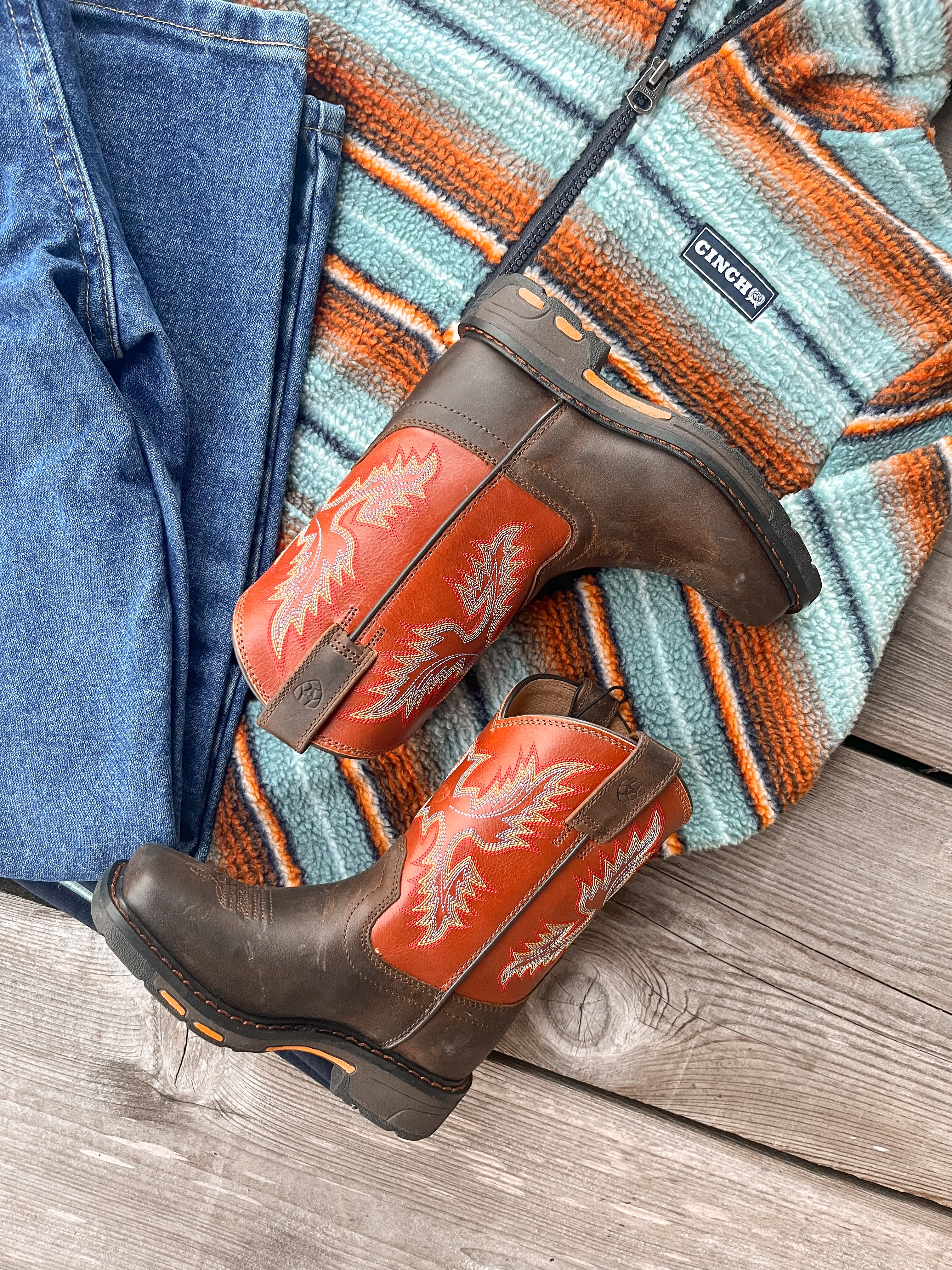 Youth Ariat WorkHog Wide Boots