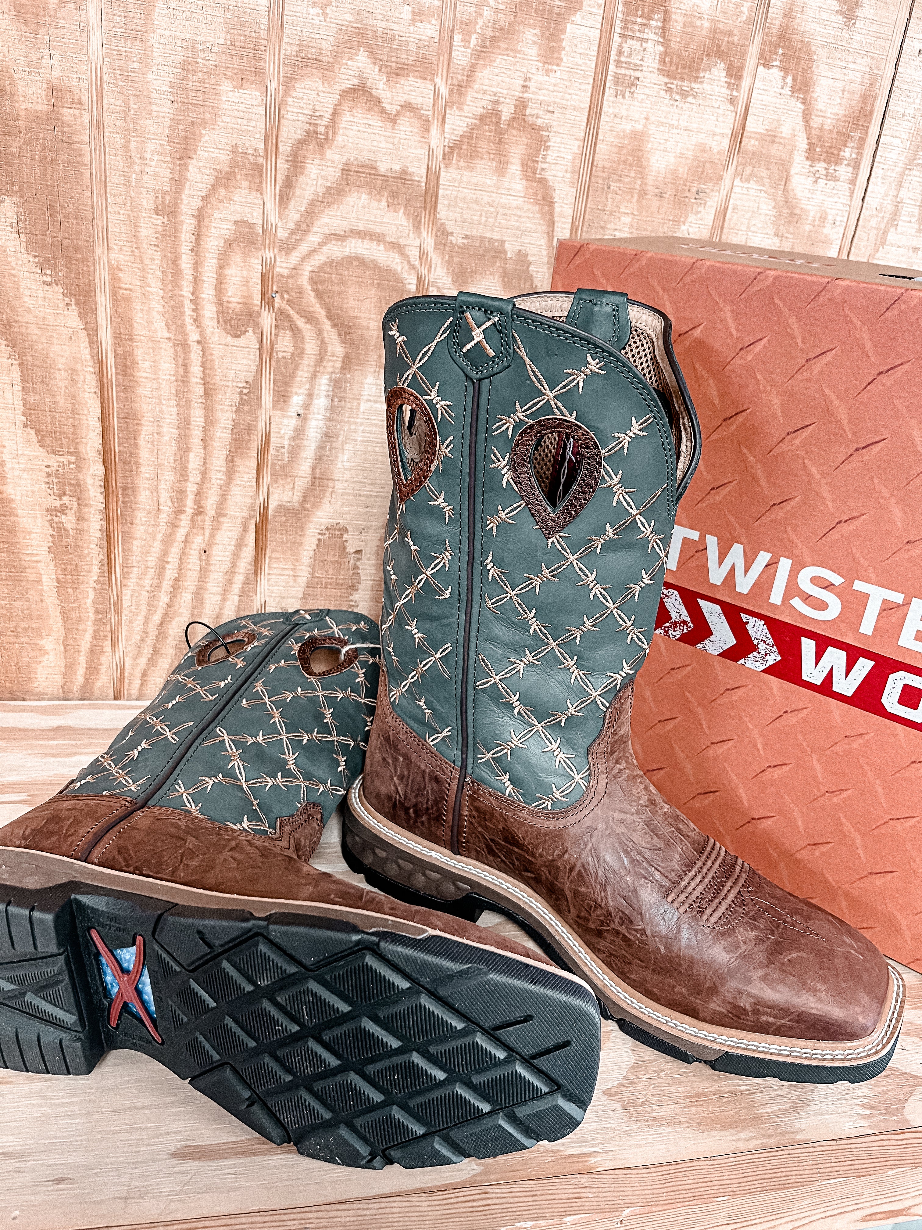 Men's Twisted X Western Work Boot with Cell Stretch