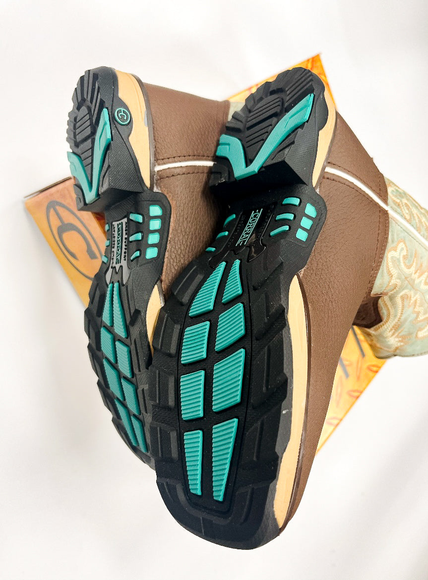 Women's Corral Chocolate Hydro Resist Square Toe Work Boot