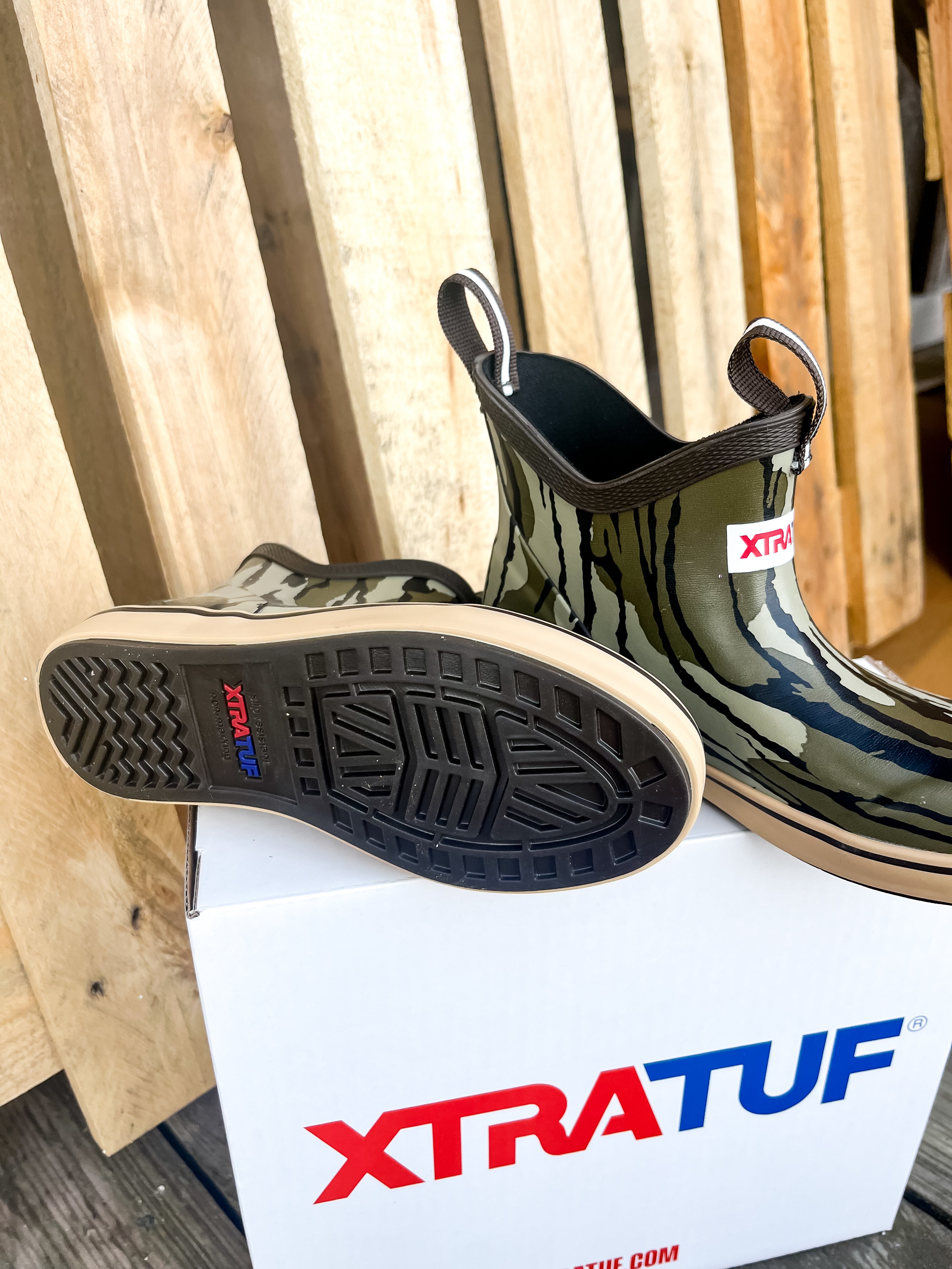 XTRATUF Botas tobilleras para niños en camuflaje Mossy Oak