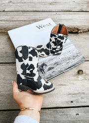 Tanner Mark Girl's Black Cow Boots